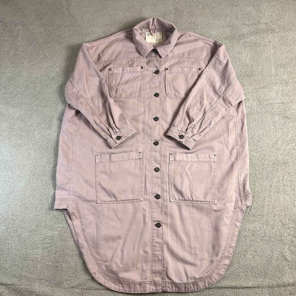 Antropologie PILCRO Utility Dress‎ Women's Large Button Front Pink